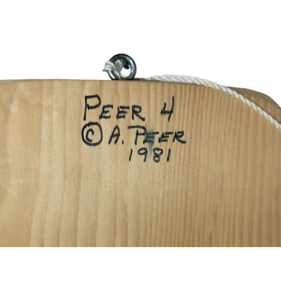 Vintage Wooden Painted Lamb Sheep Pull Toy Wheels Handmade Folk Art 1981 12" - Picture 10 of 16